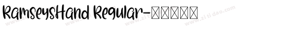 RamseysHand Regular字体转换